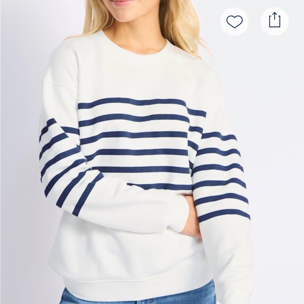 NINE BRITTON
Brett Long Sleeve Breton Stripe
Fleece Sweatshirt